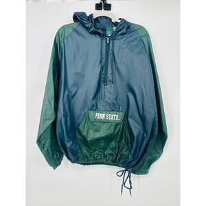 Vintage Penn State Nittany Lions Hooded Windbreaker Jacket Mens Size Large Hood